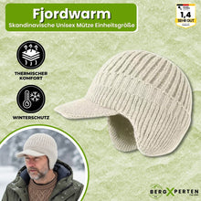 Lade das Bild in den Galerie-Viewer, Fjordwarm – Skandinavische Wintermütze mit Ohrenschutz (Unisex-Einheitsgröße)