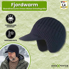 Lade das Bild in den Galerie-Viewer, Fjordwarm – Skandinavische Wintermütze mit Ohrenschutz (Unisex-Einheitsgröße)