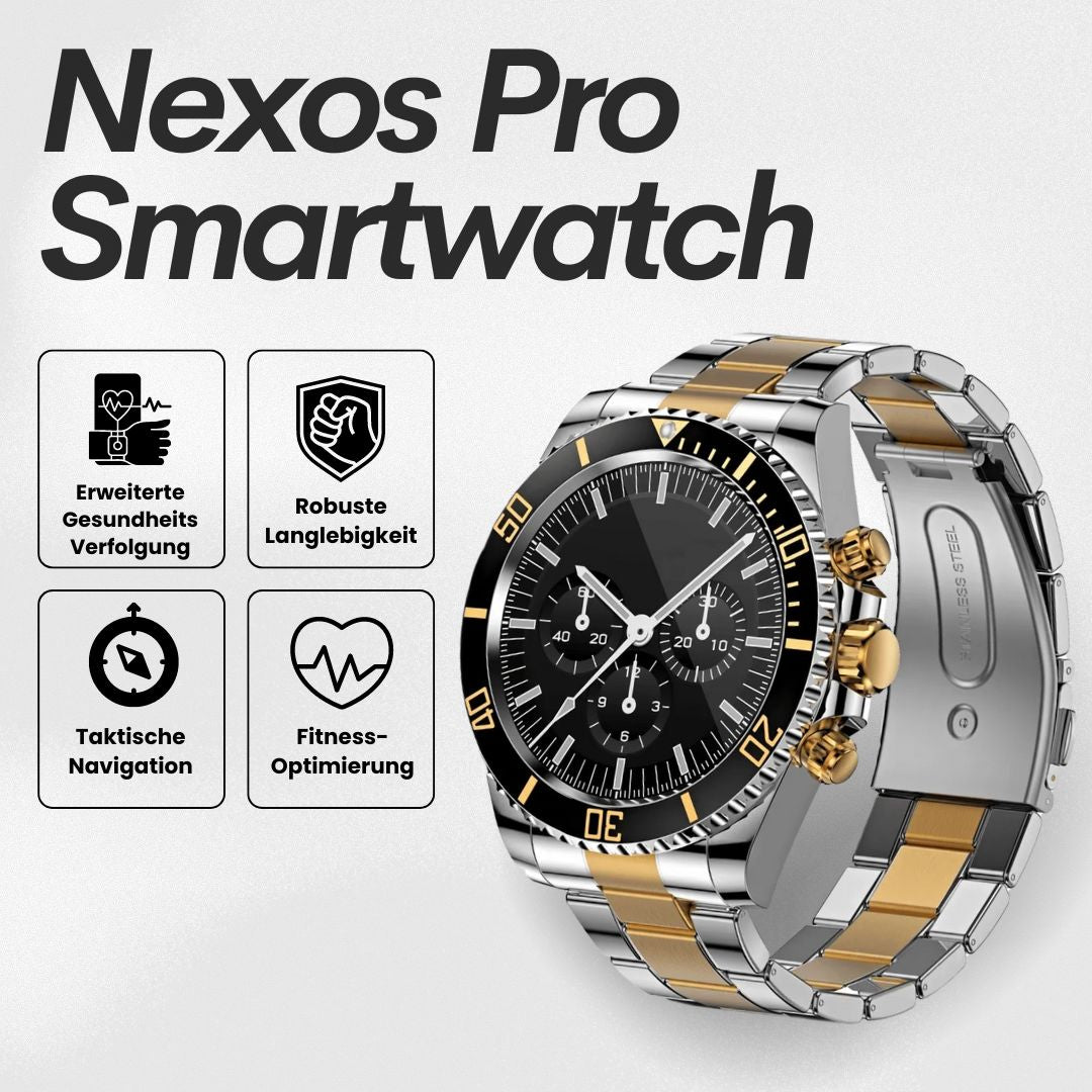 Nexos Pro Smartwatch - Unzerstörbare Gesundheitsuhr (2025)