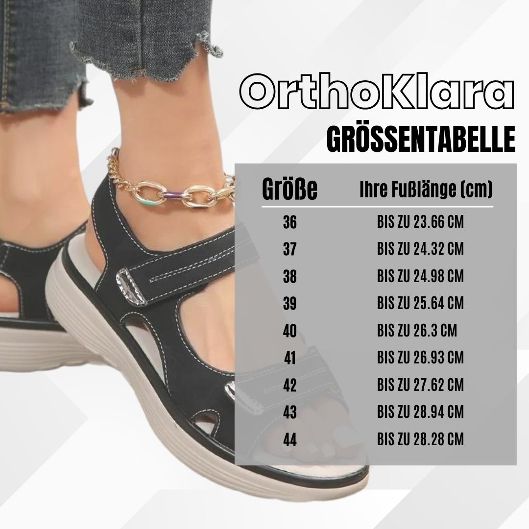 OrthoKlara - ergonomische,  schmerzlindernde & rutschfeste Sandalen für Damen - Sonderaktion 1+1 Gratis