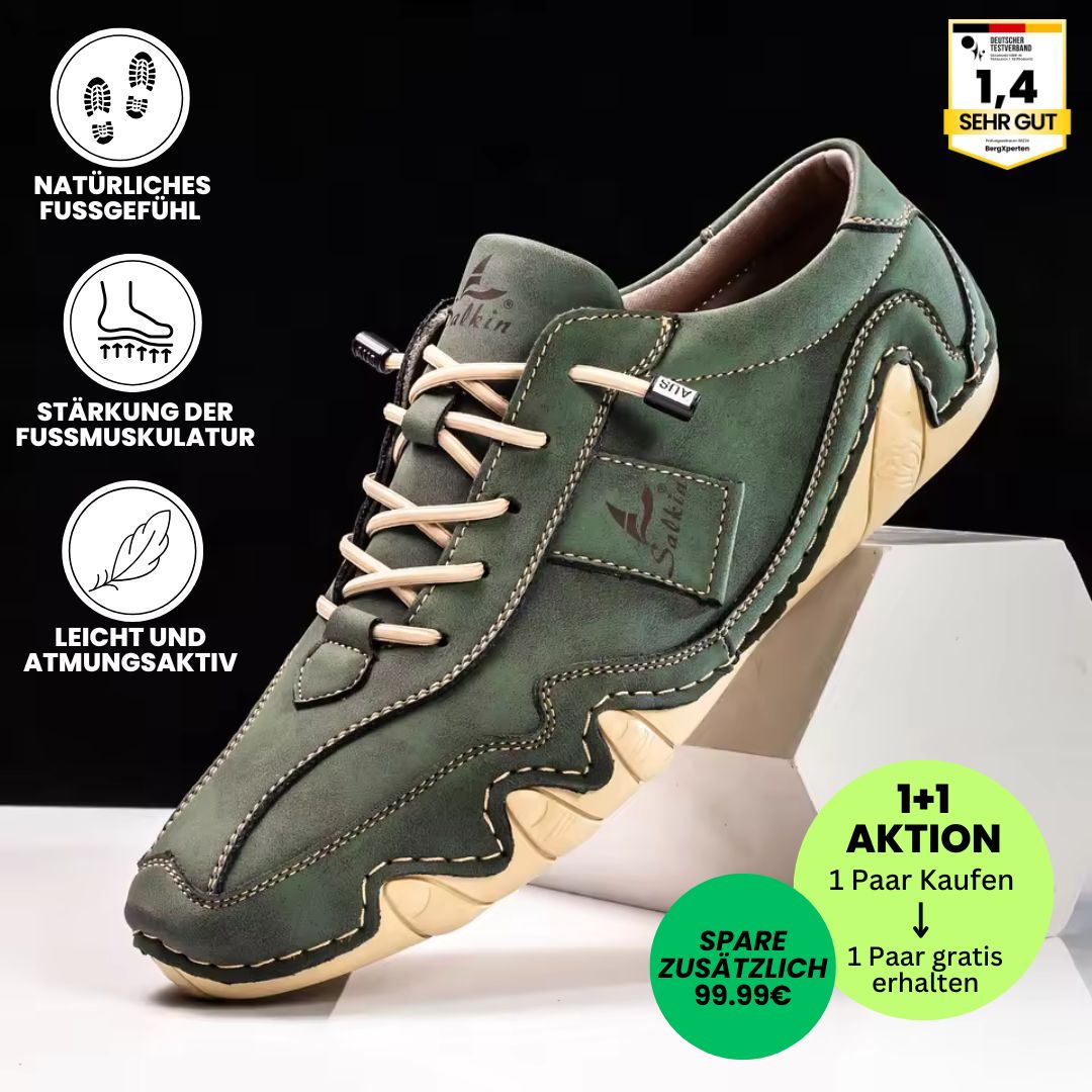 Ibex - ergonomischer, schmerzlindernder & wasserdichter Leder-Barfußschuh - Sonderaktion 1+1 Gratis