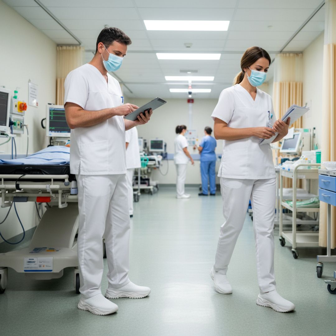 VivaCare+ ergonomische & rutschfeste Schmerzlinderungs-Schuhe für lange Schichten