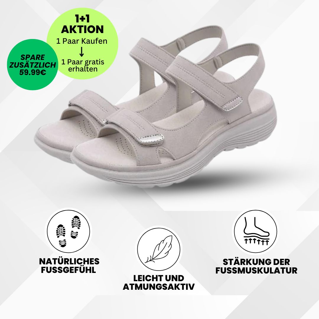 OrthoKlara - ergonomische,  schmerzlindernde & rutschfeste Sandalen für Damen - Sonderaktion 1+1 Gratis