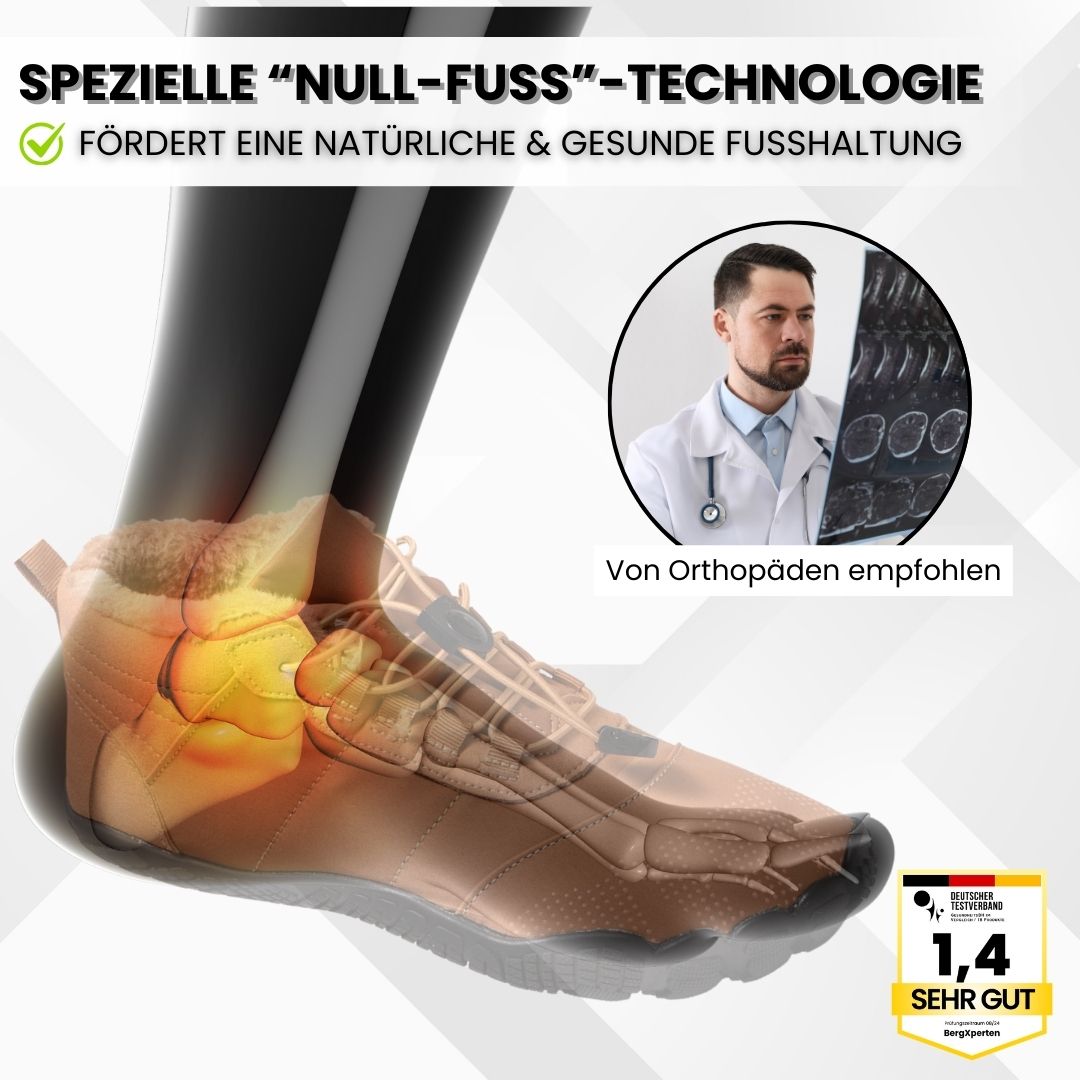 OrthoThermo - schmerzlindernde, wasserabweisende & gefütterte Barfußschuhe