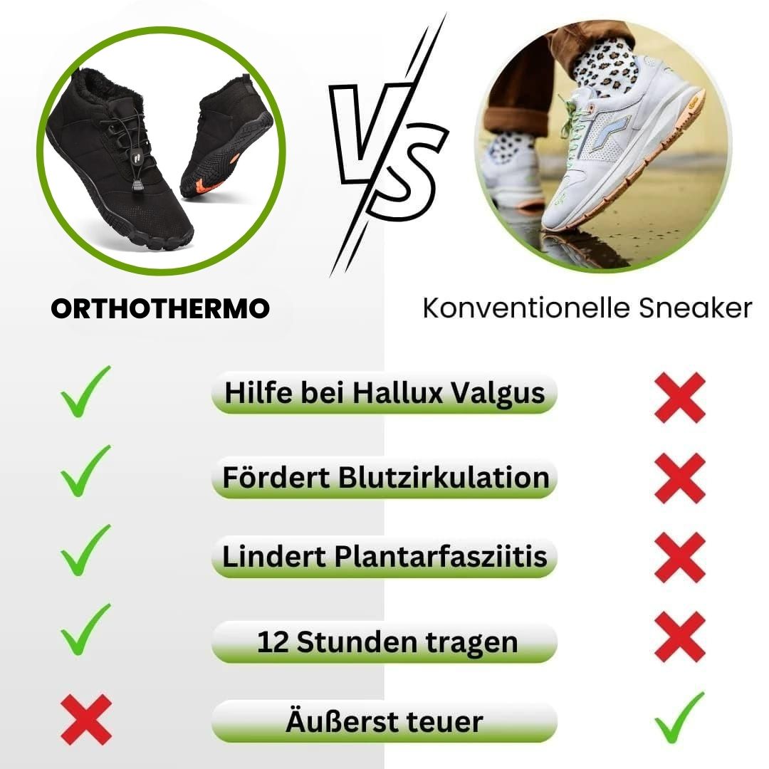 OrthoThermo - schmerzlindernde, wasserabweisende & gefütterte Barfußschuhe