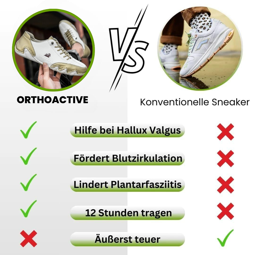 OrthoActive - ergonomische, schmerzlindernde & wasserdichte Leder-Barfußschuhe
