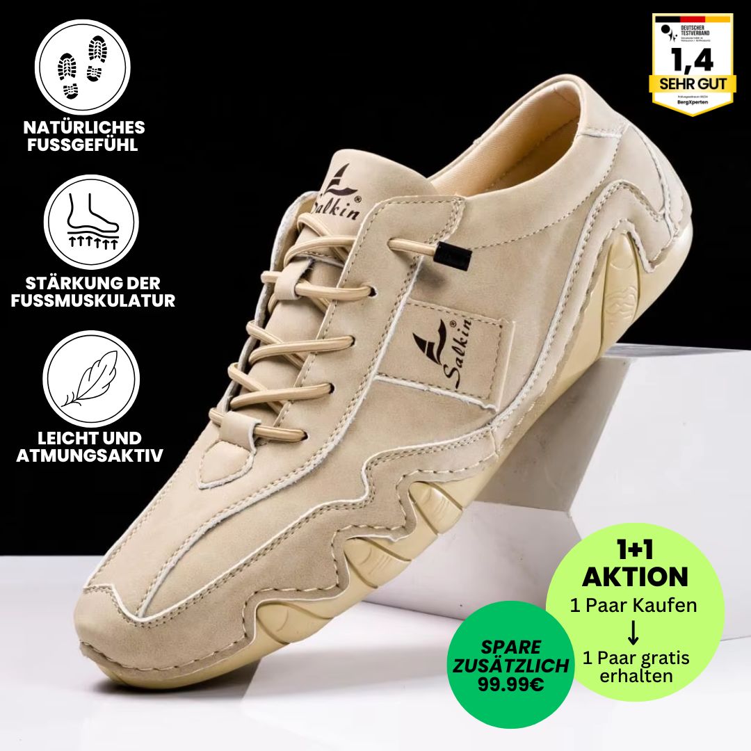 Ibex - ergonomischer, schmerzlindernder & wasserdichter Leder-Barfußschuh - Sonderaktion 1+1 Gratis