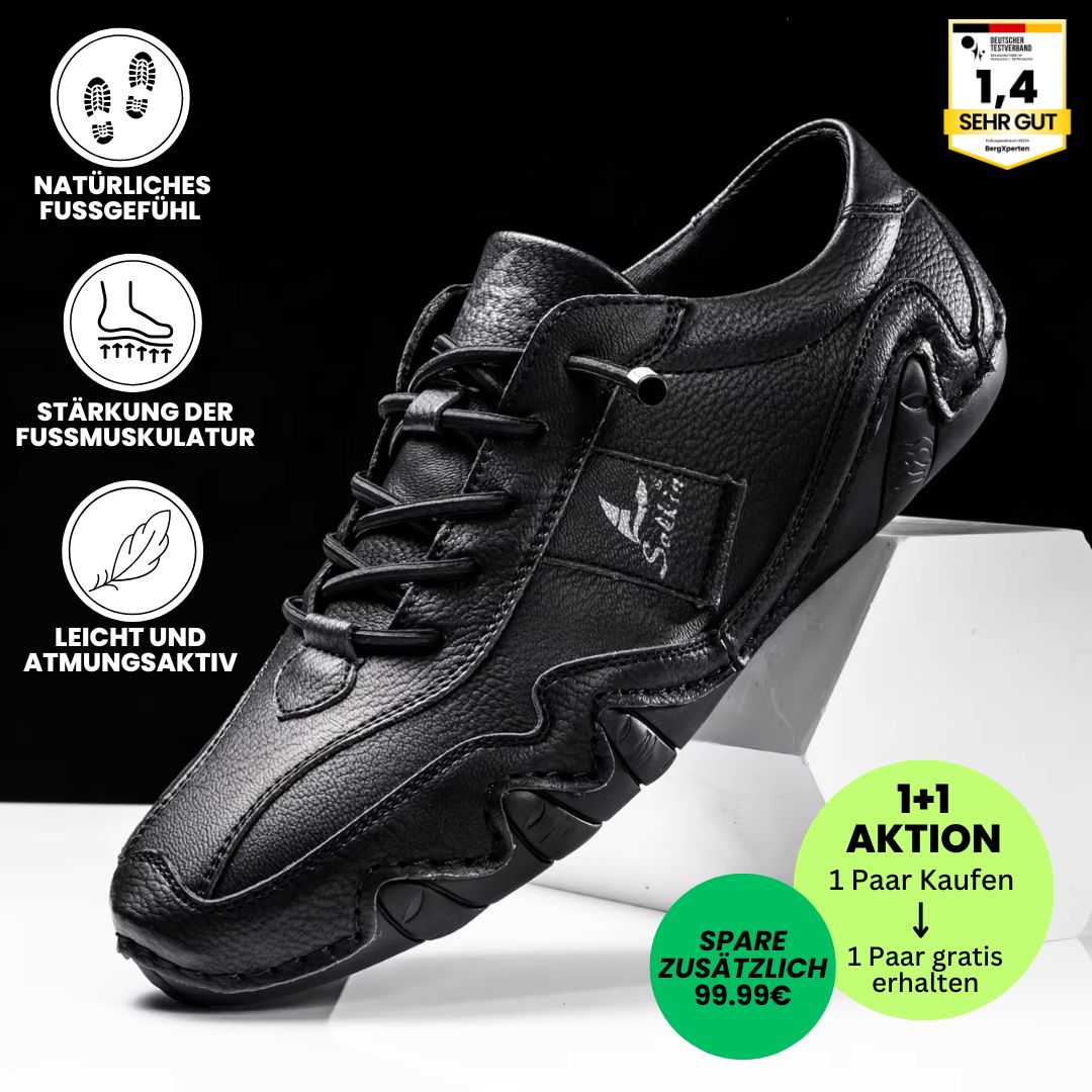 Ibex - ergonomischer, schmerzlindernder & wasserdichter Leder-Barfußschuh - Sonderaktion 1+1 Gratis