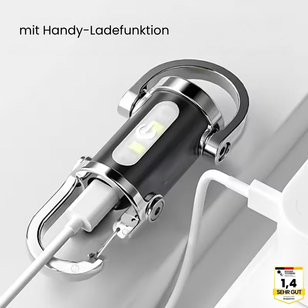 KeyLite Pro – Die starke Mini-Taschenlampe inkl. Powerbank für deinen Schlüsselbund