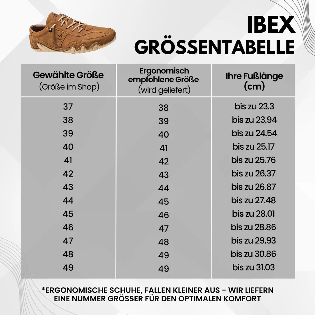 Ibex - ergonomischer, schmerzlindernder & wasserdichter Leder-Barfußschuh - Sonderaktion 1+1 Gratis